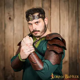 Bracateurs en cuir Valknut, vert - Celtic Webmerchant