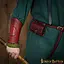 Leren bracers Valknut, rood - Celtic Webmerchant