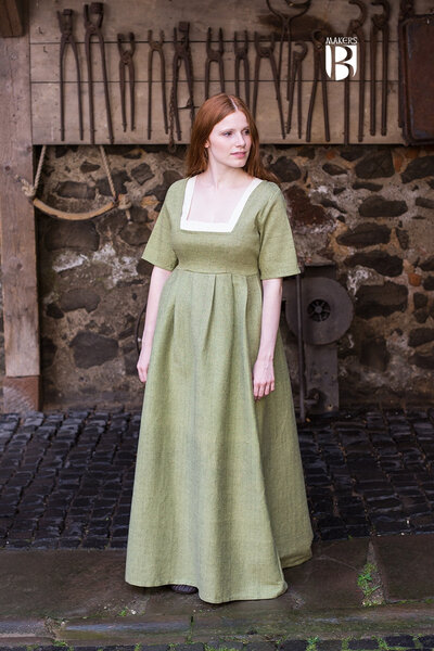 Medieval kjole Frideswinde grøn - Celtic Webmerchant