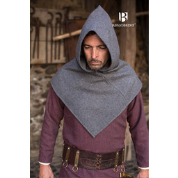 Chaperon Skjoldehamm, wool, grey - Celtic Webmerchant