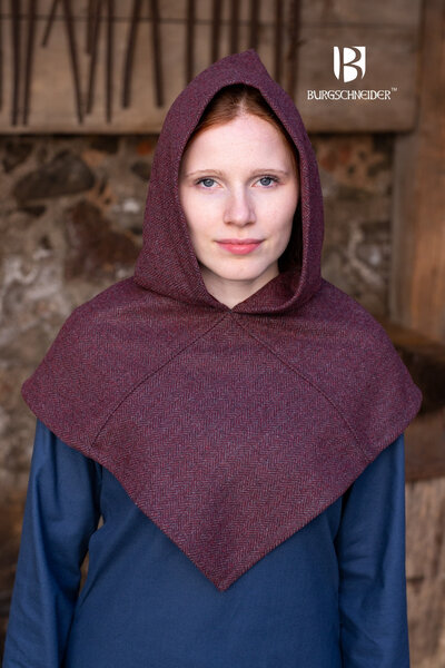 Motif à chevrons Chaperon Knud, gris bordeaux - Celtic Webmerchant