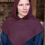 Chaperon herringbone motif Knud, burgundy grey - Celtic Webmerchant