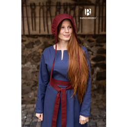 Medieval bonnet Emma, burgundy - Celtic Webmerchant