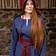 Burgschneider Medieval bonnet Emma, burgundy - Celtic Webmerchant