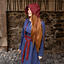 Medieval bonnet Emma, burgundy - Celtic Webmerchant