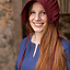 Medieval bonnet Emma, burgundy - Celtic Webmerchant