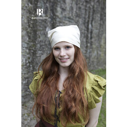 Coiffe (foulard) Viking Marianne, ensemble de 2 (naturel & marron) - Celtic Webmerchant