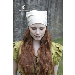 Coiffe (foulard) Viking Marianne, ensemble de 2 (naturel & marron) - Celtic Webmerchant