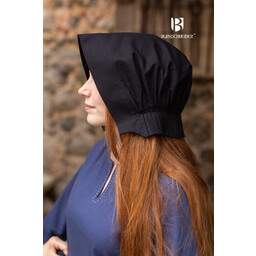 Medieval cap Helga, black - Celtic Webmerchant