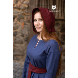 Medieval cap Helga, burgundy - Celtic Webmerchant