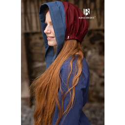 Średniowieczna czapka Dagmar, Blue-Burgundy - Celtic Webmerchant