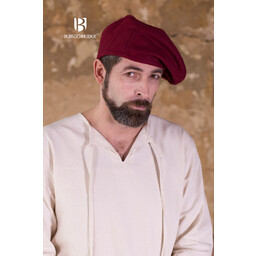 Beret Harald wool, red - Celtic Webmerchant