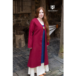 Birka cloak Aslaug wool, red - Celtic Webmerchant