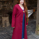Burgschneider Birka cloak Aslaug wool, red - Celtic Webmerchant