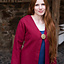 Birka cloak Aslaug wool, red - Celtic Webmerchant