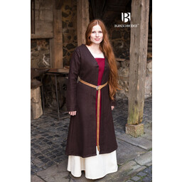 Birka cloak Aslaug wool, brown - Celtic Webmerchant