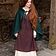 Burgschneider Cape Cape laine, vert - Celtic Webmerchant