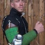 15th century steel-leather arm guards, green - Celtic Webmerchant