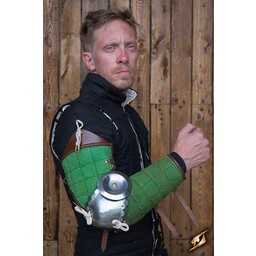 15th century steel-leather arm guards, black - Celtic Webmerchant