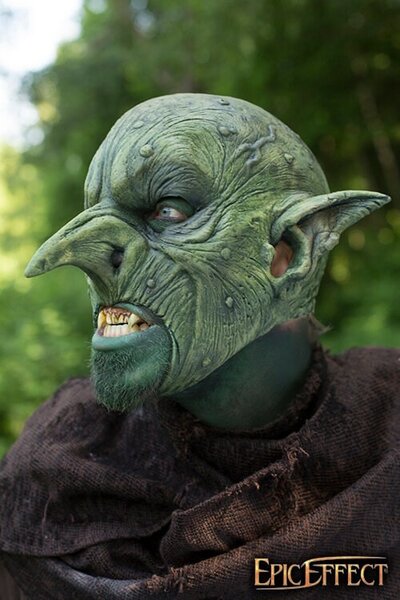 Máscara de Aardman, verde, LARP máscara - Celtic Webmerchant