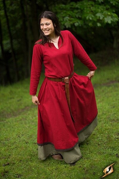 Basic Dress, dark red/brown - Celtic Webmerchant