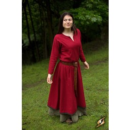 Basic Kleid, dunkelrot / braun - Celtic Webmerchant