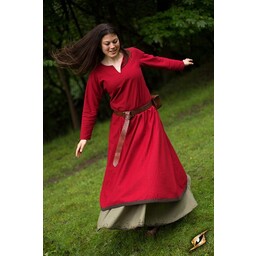 Basic Kleid, dunkelrot / braun - Celtic Webmerchant