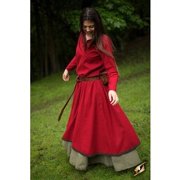 Grundläggande klänning, mörkröd / brun - Celtic Webmerchant