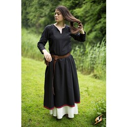 Basic Kleid, schwarz / dunkelrot - Celtic Webmerchant