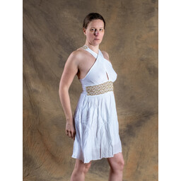 Göttinnenkleid Persephone, kurz, weiß - Celtic Webmerchant