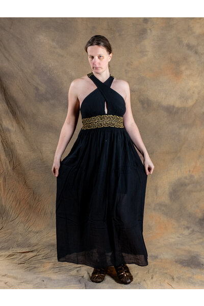 Göttinnenkleid Persephone, schwarz - Celtic Webmerchant