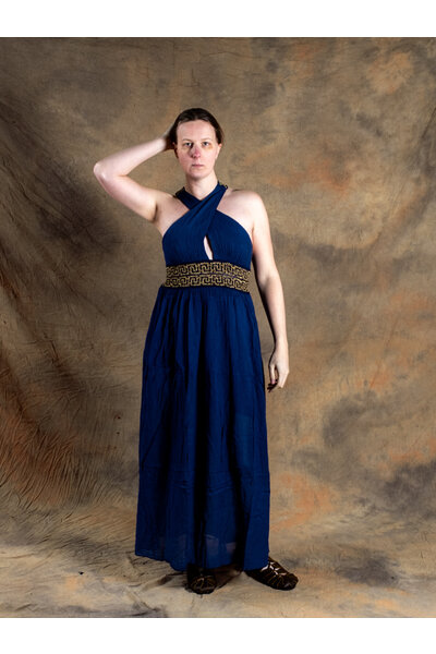 Göttinnenkleid Persephone, nachtblau - Celtic Webmerchant