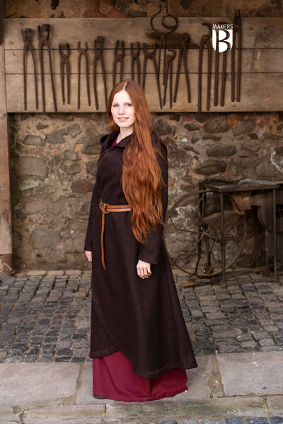 Mantel Enya wol, bruin - Celtic Webmerchant
