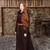 Burgschneider Cloak Enya wool, brown - Celtic Webmerchant