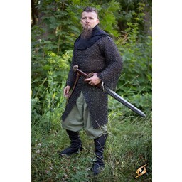 Hauberk mit Schlitz, runde Ringe, runde Nieten 9 mm - Celtic Webmerchant