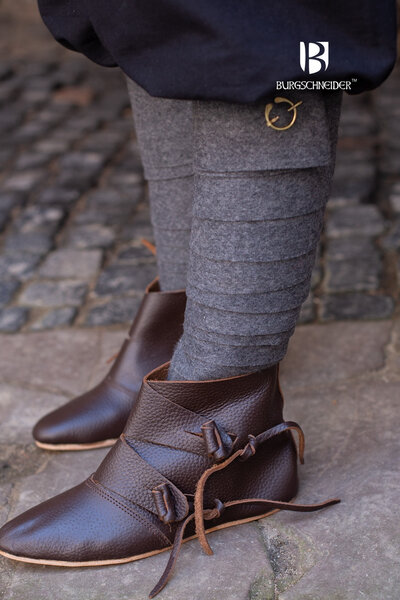 Leg wrappings Aki, dark grey - Celtic Webmerchant