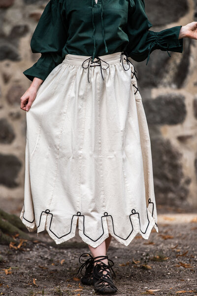 Falda renacimiento, crema - Celtic Webmerchant