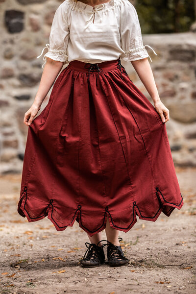 Renaissance skørt, rød - Celtic Webmerchant