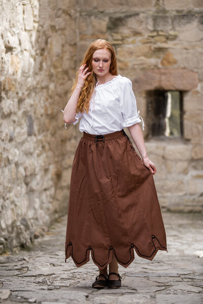 Renässans kjol, brun - Celtic Webmerchant
