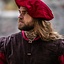 Velvet beret, red - Celtic Webmerchant