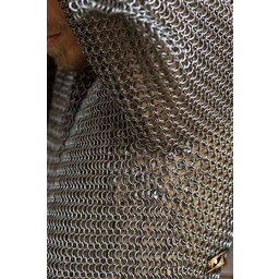 Hauberk con abertura, negro, sin remaches 9 mm - Celtic Webmerchant