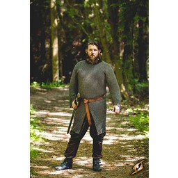 Hauberk con abertura, negro, sin remaches 9 mm - Celtic Webmerchant