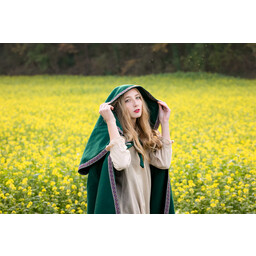 Embroidered cloak Lyra, green - Celtic Webmerchant