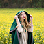 Broderad mantel Lyra, grön - Celtic Webmerchant
