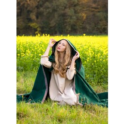 Geborduurde mantel Lyra, groen - Celtic Webmerchant