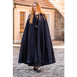 Embroidered cloak Damia, blue - Celtic Webmerchant