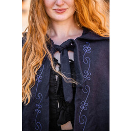 Geborduurde mantel Damia, blauw - Celtic Webmerchant