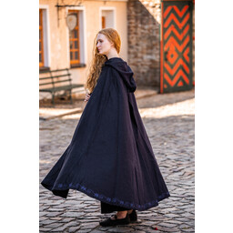 Embroidered cloak Damia, blue - Celtic Webmerchant