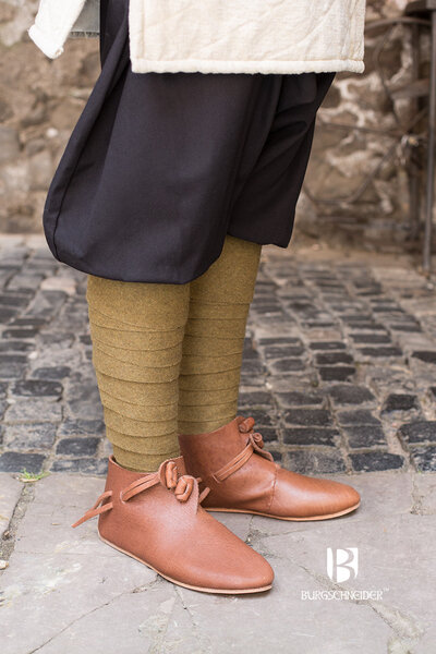 Leg wrappings Aki, autumn green - Celtic Webmerchant