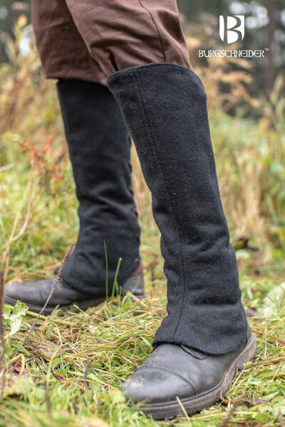 Gaiters Seran, black, pair - Celtic Webmerchant